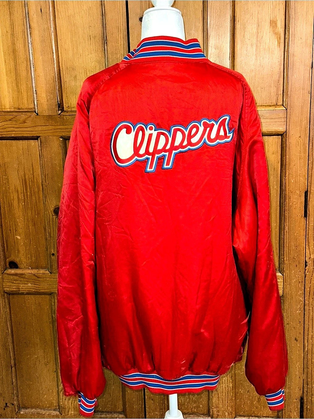 Nike Vintage Nike LA Clippers Satin Bomber Jacket Vintage LA Red & Blue XL